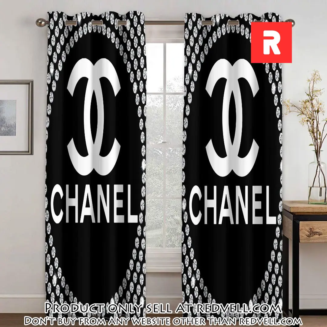 Chanel black premium window curtains hot  set wc108 rv4945663